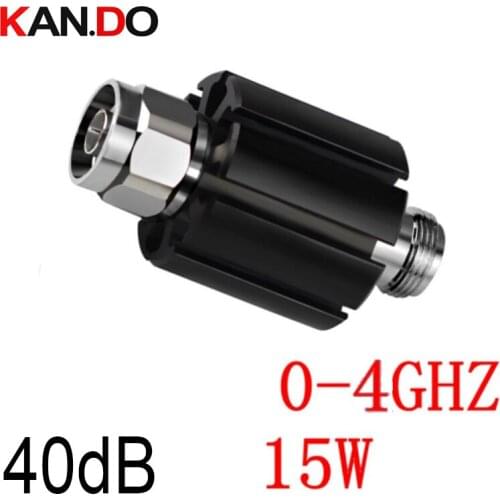 15W 0-4Ghz N male to N female DC-4Ghz 40DB attenuation feeder connector COAXIAL jack Attenuator telecom part 15W attenuator