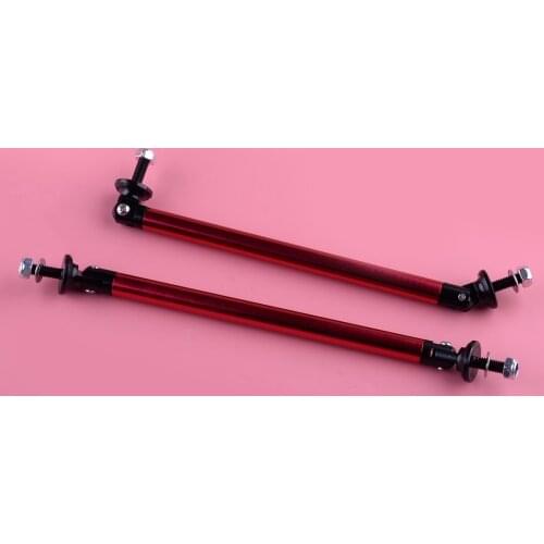 2pcs Red 15cm Racing Car Modification Adjustable Front Bumper Lip Splitter Strut Rod Tie Support Bars for all car