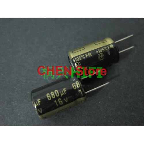20PCS matsushita capacitor FM Series 16V680UF 10X16MM ultra low internal resistance Electrolytic Capacitor 680uf 16v