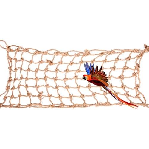 45x90cm Parrot Climbing Hemp Rope Bird Net Hanging Toy Cage ladder Perching Play Gym Stand Hammock Cockatoo African Budgies