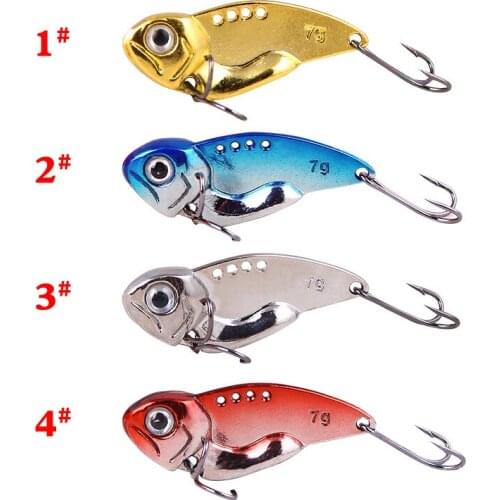 5cm 7.8g Metal Vib Peas Blade FishingLure 3D Eyes Vibration Sinking Hard Artificial Bait VIB for Bass Pike Perch Swimbait