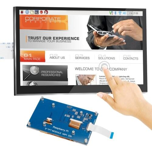 Raspberry Pi 5inch DSI Display, 800x480 IPS Touchscreen Capacitive Touch Screen TFT LCD Monitor for Pi 4/3/2/1 Model B B+AA
