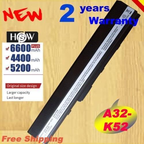 HSW A32-K52 Laptpo Battery for ASUS A52 A52J A52F A52JB A52JK A52JR K42 K42F K42J K42JK K52F K52J A31-K52 A41-K52 fast shipping