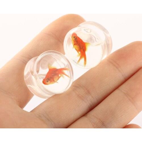 Acrylic Clear Ear Plugs and Tunnels Ear Piercings Earlets Double Flare Earring Expander Ear Gauges Body Jewelry Piercings