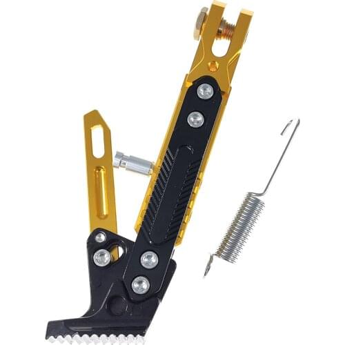 Motorcycle Side Tripod Accessory Easy Install Non Slip Aluminum Alloy Modification Support Universal Adjustable Height Durable