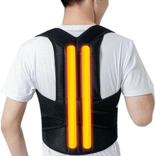 Shoulder Back Brace Posture Corrector Magnetic Therapy Spine Belt Waist Back Support Lumbar Double Elastic Bandage Men Women
