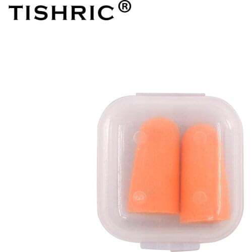 1 Pairs TISHRIC Boxe Ear Plugs Anti Noise Sponge Earplugs Noise Reduction Rate 25db Noise Cancelling Earplugs For Sleeping
