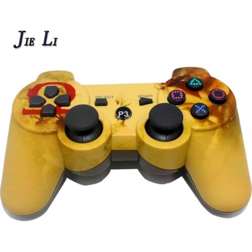 JIELI Wireless Bluetooth Camouflage Color Controller For Sony PlayStation Dualshock 3 PS3 Controller Vibration Gamepad
