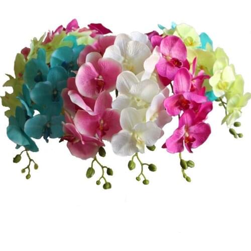 Large Size Phalaenopsis Orchid Real Touch Flower Artificial Silk Flower Wedding decoration Floral Christmas Party Home Decor