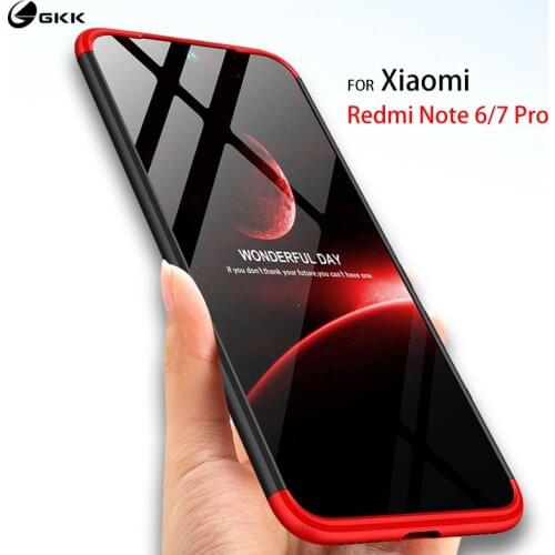 360 degree Full Protection Case for Xiaomi Redmi Note 8 6 7 pro Case Anti-knock Matte Hard Cover for Redmi 6A 7A 8A K20 pro Case