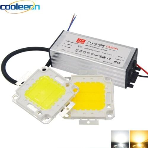 Epistar LEDs Full Watt 10W 20W 30W 50W 100W COB LED Light Chip for Project Flood Light Floodlights AC LED Bulb with Driver