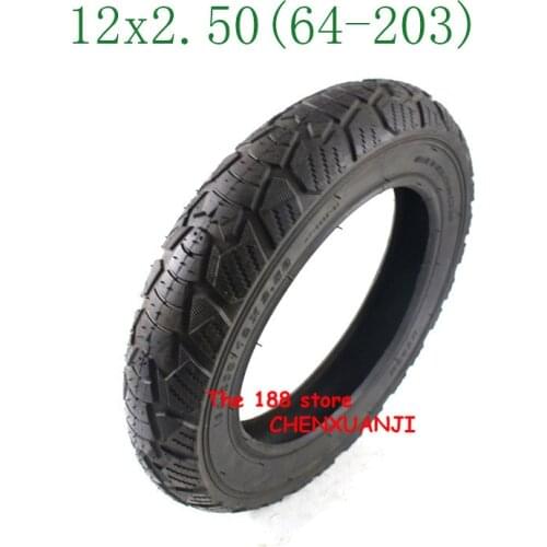 Lightning delievery 12*2.50 (64-203) pneumatic wheel tire 12-inch electric bicycle inner and outer tires 12x2.50 tyre