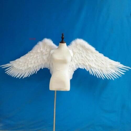Hot White Feather Angel Wings Adult Model Walk Show Cos Party Wing Shooting Props Murals Wall Decoration Prop costume