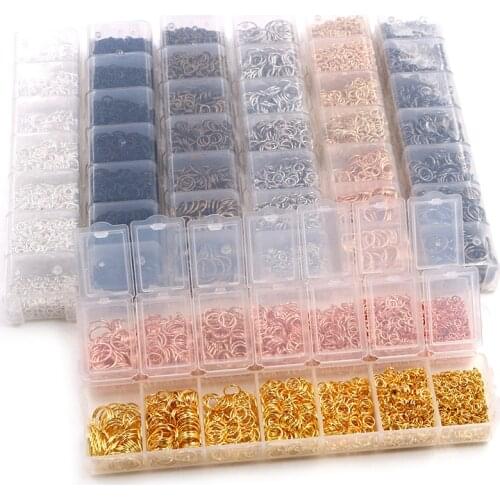 One Set Box 3 4 5 6 7 8 10mm 8 Colors Open Jump Rings Split Rings Link Loop For DIY Jewelry Making Findings Connector
