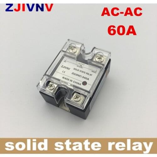 AC -AC single phase solid state relay 60A , AC relay SSR 60AA Zero crossing type full load current