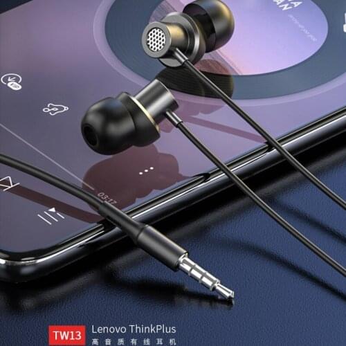 Original Lenovo Earbuds 3.5MM TW13 in-ear Stereo Wired Earphone With Microphone For Vibe P1 P2 ZUK Z5 Z6 S5 Z2 Pro K3 K5 Xiaomi