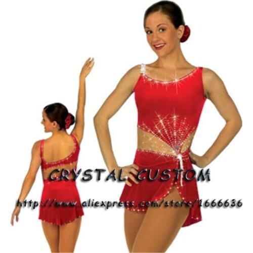 Hot Selling Ice Skating Dress For Girls Spandex Graceful New Brand Figure Skating Competition Dress Customized DR2649