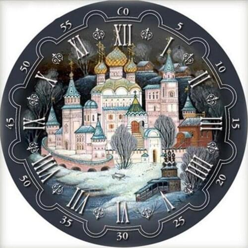 Full drill diamond painting castle watch embroidery mosaic diamond dotz sticker rhinestone picture puzzle toy drawing wall decor
