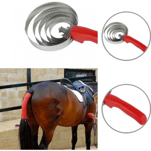 Remove Weathered Mud Stainless Steel Horse Brush Comb Scratcher for Outdoor