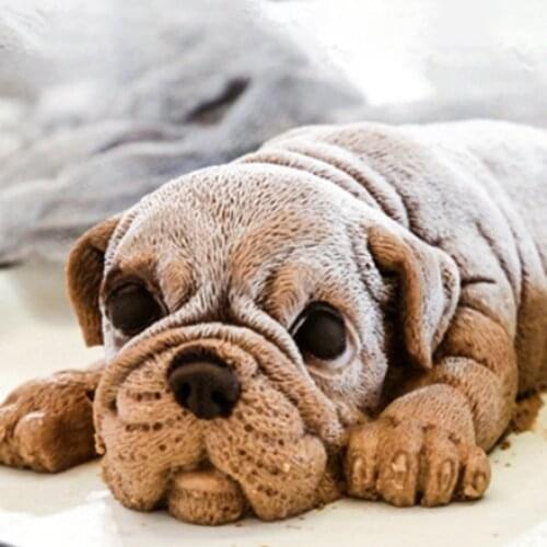 Cute Dog Shape Silicone Cake Molds Ice Cream/Mousse 3D Shar Pei Mould Fondant Tools Kitchen and Baking Accessories
