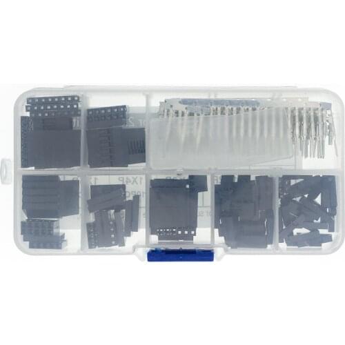 310Pcs/set 2.54mm Male+Female Dupont Wire Jumper Line Cable 1/2/3/4/5/6/8 Pin Header Connector Housing Electronic DIY Kit