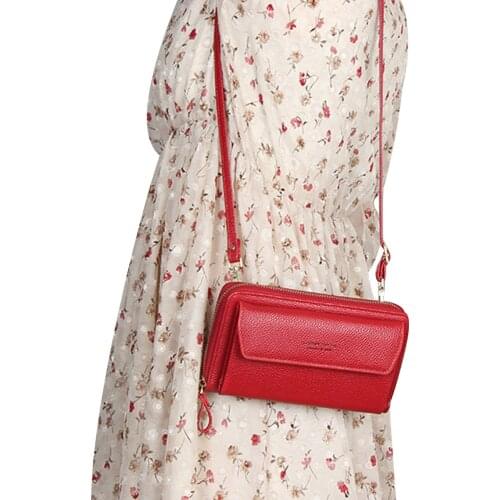 Cell Phone Small Crossbody Bag Women Lightweight Purse Wallet Clutch with Credit Card Slots Female PU Shoulder Messenger Handbag