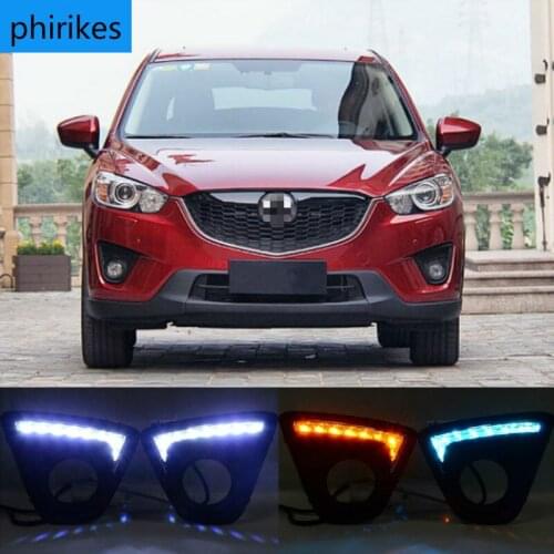 LED DRL Daytime Running Light Fog Lamp 12V Car Running Lights for Mazda CX5 CX-5 2012-2016