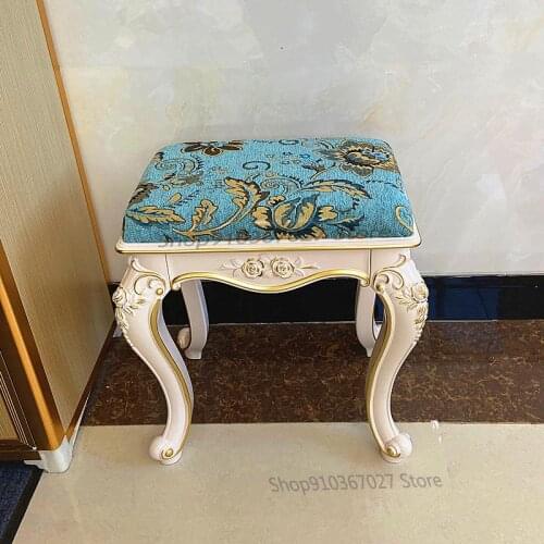 Dressing Table Stool Chair Living Room Coffee Table Stool Manicure Stool French Bedroom Shoe Changing Stool