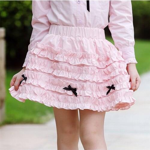 Tutu-Skirt Kids Pure-Cotton Cake ruffles Layered Blue Purple Pink Mini Skirt baby girl summer clothes kids clothes girls 8 to 12