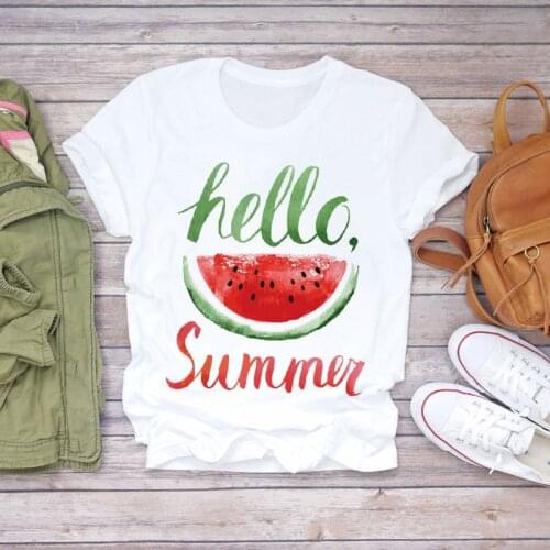 Pineapple Watercolor Fruit Print Women t-shirt Female Graphic T Shirt T-Shirt Streetwear Tee Shirt Tees T-shirts,Drop Ship