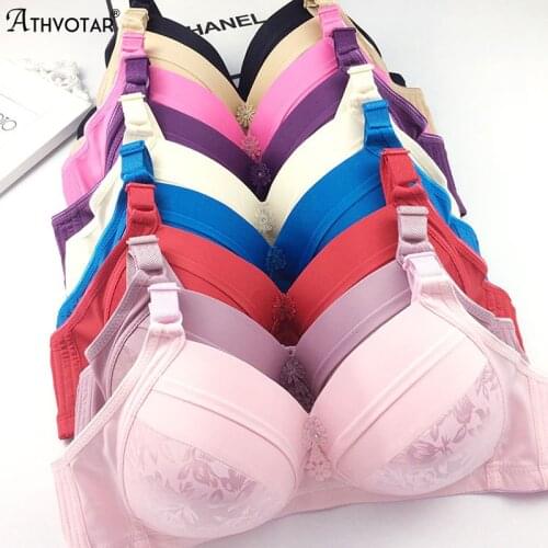 ATHVOTAR Sexy Wireless Bra Women Bras V Neck Bralette Push Up Brassiere Comfortable Breathable Lingerie Ladies Underwear