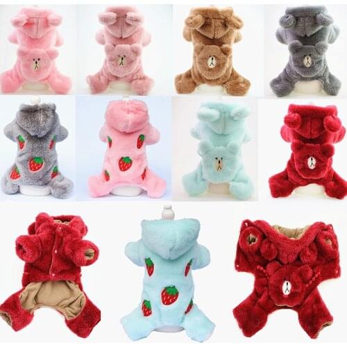 Winter Pets Dog Clothes for Dogs Coat Jacket Warm Padded Thicken Fleece Pet Clothing for Cats Chihuahua Teddy Costume Apparel