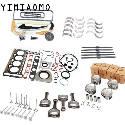 1.8T Engine Overhaul Kit 21MM Piston & Rings Valves Gasket For VW Golf Passat CC Audi A3 A4 A5 TT Skoda Octavia Superb CDAA CDAB