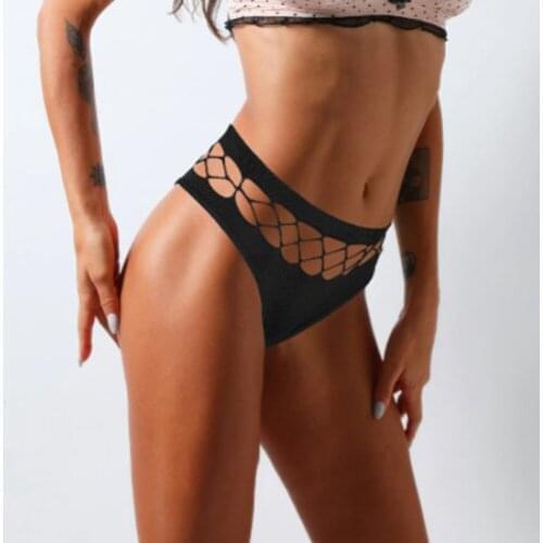 1pc New Womens Underwear Panties Sexy High Elastic Mesh Thong Hip Hip Waist Breathable Comfortable Female Fashion Lingerie