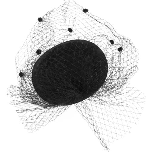 1Pcs Hat Solemn Fashion Practical Billycock Veil Bowler Hat Ceremony Hat Veil Hat Black Veil Hat for Funeral A35