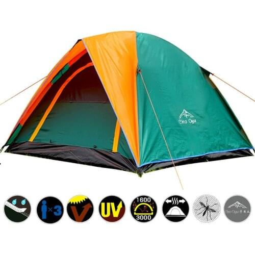 Best Seller Double Layer 3 4 Person Rainproof 4 Season Outdoor Camping Tent for Hiking Fishing Hunting Adventure Picnic Party