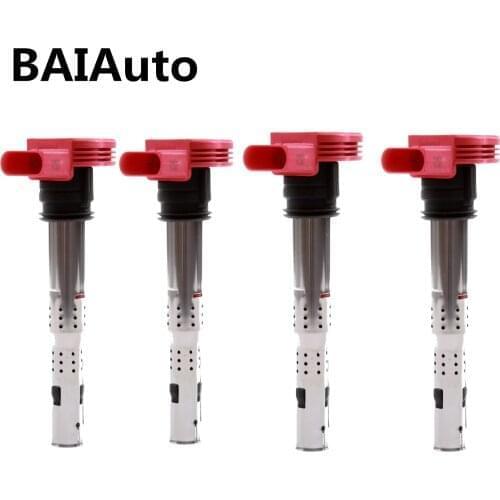 4PCS/Set Ignition System Ignition Coil For Audi A4 A5 A6 Quattro Q5 Q7 R8 S4 S6 VW Touareg C1631 06E 905 115 F 06E 905 115 B