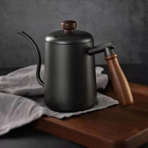 600ml 304 Stainless Steel Coffee Pot By Hand With Lid