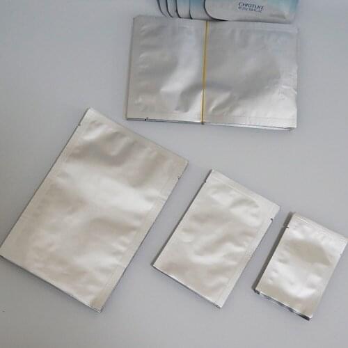 6x9cm Mylar Foil Plain Pocket 200 Silver White Pure Aluminium Foil Bag Heat Sealable Plastic Packaging Package Food Storage Sack