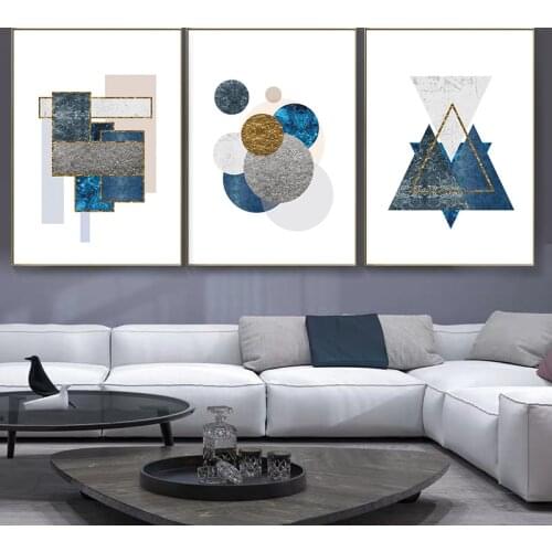 Abstract Marble Square Geometric Circle Wall Art Canvas Painting Nordic Posters And Prints Wall Pictures For Living Room Decor