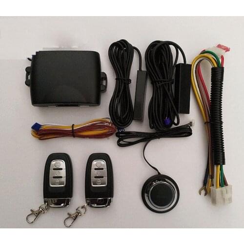 Auto Car Alarm Keyless Entry System Car Engine Remote Controller Starline Remote Central Lock PKE Start Stop Button For Peugeot