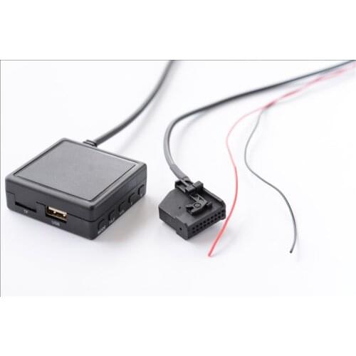 Car Bluetooth 5.0 Wireless HIFI Bluetooth Aux Microphone Adapter TF USB Flash Drive for VW Seat Skoda MFD2 RNS2 Radio Stereo