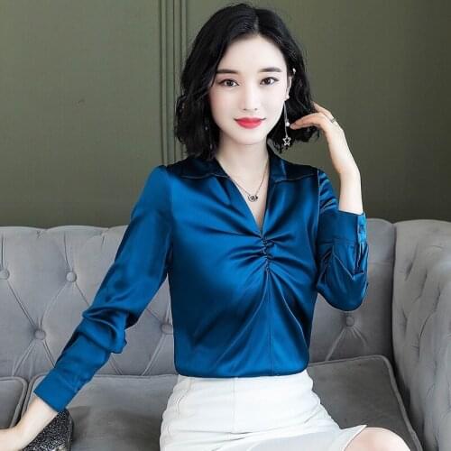 High Quality Fabric Blouses Shirts for Women Spring Autumn Long Sleeve Elegant Business Work Wear Tops Clothes for Ladies Office