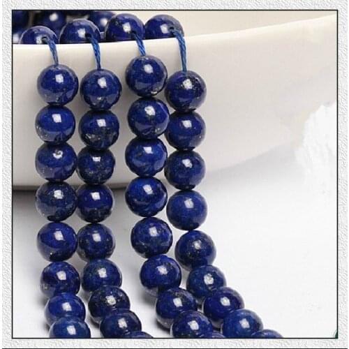 Hot sale 45pcs/lot 8mm Blue Lapis Lazuli ound Loose natural stone Beads for jewelry making favor bracelet necklace diy beads