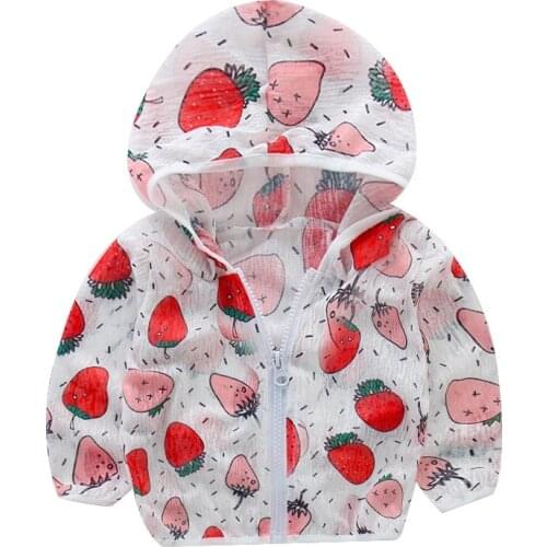 Baby sun protection clothing summer boys and girls skin clothes light and breathable beach coat baby sun protection Tops