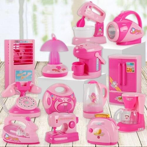 Children Kid Boy Girl Mini Kitchen Electrical Appliance Hair Dryer Toy Set Early Education Dummy Household Pretended Play House