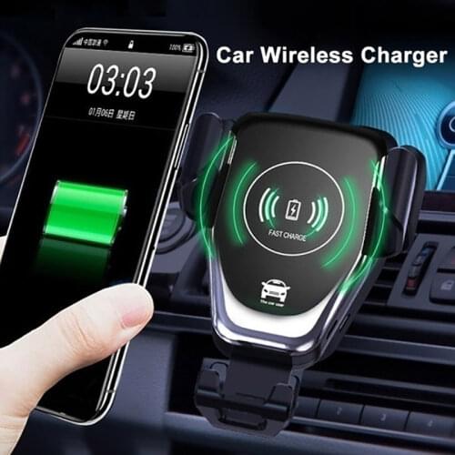Gravity Car Phone Holder Wireless Charger Car Mount Intelligent Bracket for Air Vent Mount For iPhone 11 XS XR X 8 Fast Charging