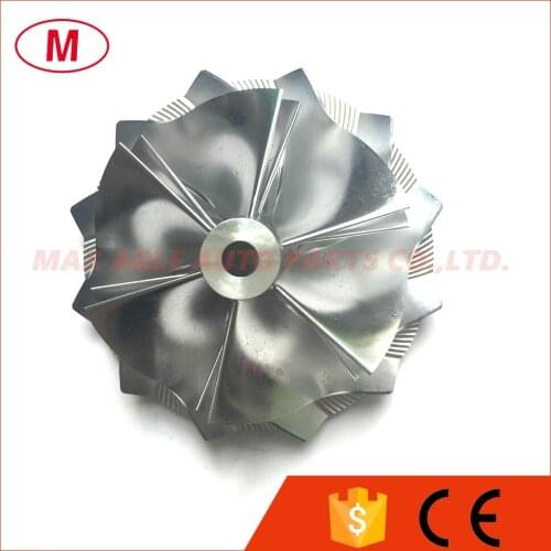 GT15-25 51.90/64.00mm 6+6 blades High Preformance Turbo Billet Compressor wheel/Aluminum2618/Milling comprssor wheel