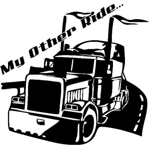 Creative My Other Riding High Quality Decals Car Window Decoration Personality PVC Waterproof Decal Black/White, 18cm*17cm