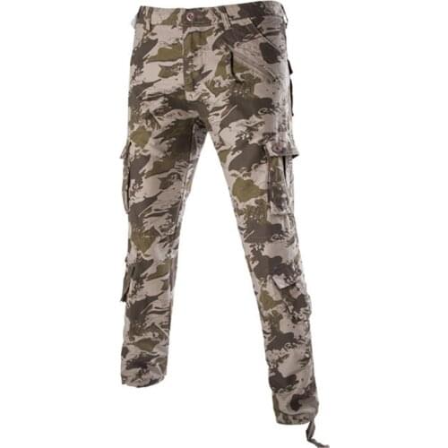 Hot 2019 Spring Autumn Outdoor hiking camping trekking tactical Mountain climbing Cargo Army Camouflage Straight Combat Pants